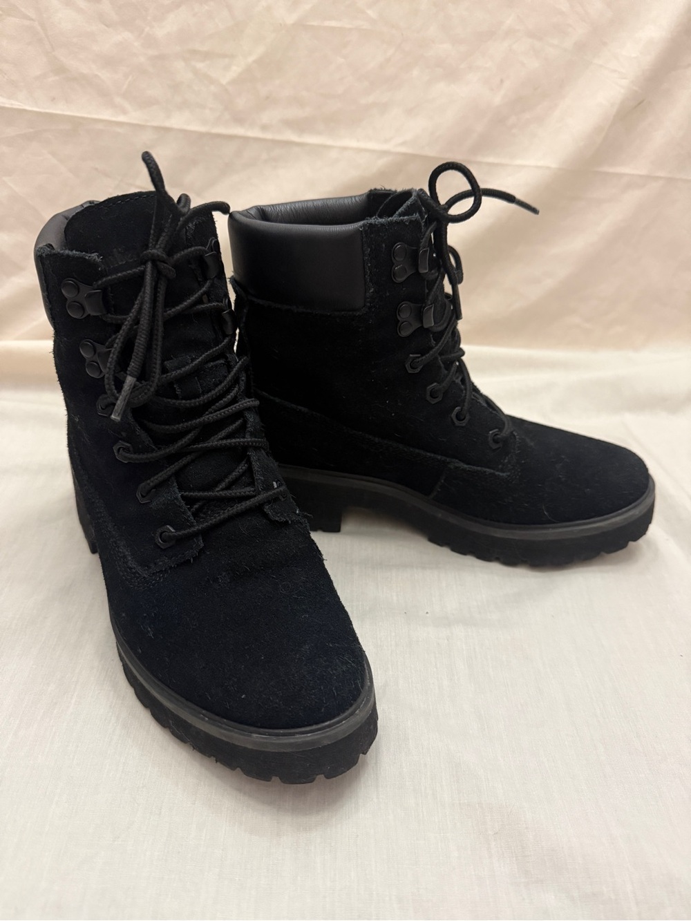 Timberland Black Suede Lace-Up Women’s Boots